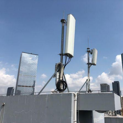 Roof Top Telecom Mast Steel Tripod Hot Dip Galvanized Communication Tower for 5G Antenna Height Extension
