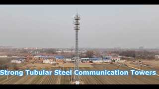 Torre de aço de comunicação tubular de 3 pernas